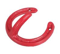 VILLFUL Patère Murale Vintage en Fonte Rouge Forme Fer à Cheval, Crochet Métallique Décoratif pour Suspendre Manteaux, Clés, Serviettes - Crochet Mural Multifonction pour Maison Cuisine