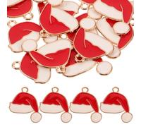 VILLFUL Pendentifs de Noël Soi-Même 20 Breloques en Alliage pour Création de Bijoux Décorations de Noël Légères et Solide Accessoires DIY pour Colliers Bracelets et Boucles D’Oreilles