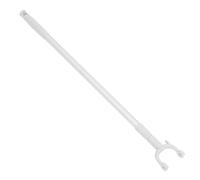 VILLFUL Perche à Linge Télescopique Réglable en Aluminium Renforcé, Barre de Portée Courte Gris, 1 Pièce, Support Pratique pour Vêtements, Gain de Place, pour Rangement et Organisation