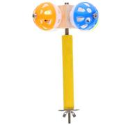 VILLFUL Perchoir Perroquet Petit avec Clochettes Support de Jeu Interactif pour Cage Éducatif pour Oiseaux Grip Antidérapant Espace Dactivité Augmenté Couleur Aléatoire Couleur Aléatoire