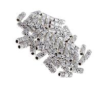 VILLFUL Perles Intercalaires Alliage Cylindres Gris 0 3Mm Accessoires De Fabrication De Bijoux Pour Bracelets Colliers Diy