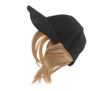 VILLFUL Perruque Casquette Solaire Courte Droite Coiffure Intégrée Fibre Résistante Haute Température Style Naturel et Confortable pour Voyages et Sorties