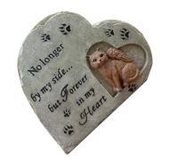 VILLFUL Pierre Tombale Commémorative en Résine pour Chat Ornement de Jardin Statue Funéraire pour Animaux de Compagnie Marqueur de Tombeau pour Bien-Aimés