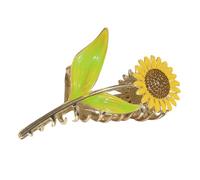 VILLFUL Pince à Cheveux Tournesol Métal pour Cheveux Épais et Fins Clip Griffe Fleur Robuste Antidérapante pour Coiffure Élégante Quotidienne et Sorties Estivales