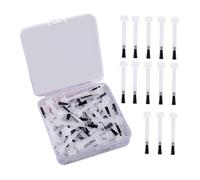 VILLFUL Pinceaux de Rechange pour Vernis à Ongles Lot de 50 Applicateurs Embouts Fins pour Flacons de Gel Outil Professionnel Manucure Usage Salon ou Domicile Répartition Uniforme Gain de Temps