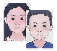 VILLFUL Planche de Pratique de Maquillage Visage Réutilisable Plastique pour Garçons et Filles Plateau Lavable avec Bords Arrondis pour Apprentissage et Perfectionnement des Techniques de