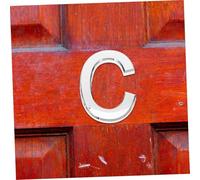 VILLFUL Plaque Lettre Électrolytique Argentée Auto Adhésive pour Porte Bureau Maison Lettres Géantes B D Signalisation Murale DIY Sans Perçage