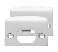 VILLFUL Plaques de Renfort pour Porte D’entrée 1-5/8 Pouces en Acier Inoxydable, Kit 2 Pièces Bouche-trou, Plaque de Protection et Recouvrement de Gâche, Accessoire Compatible Serrure