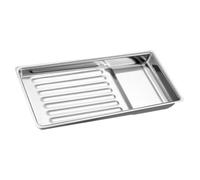 VILLFUL Plateau à outils de plateau plateau de service rectangulaire plateau plateau de laboratoire plateaux apéritifs bac à Acier inoxydable