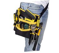 VILLFUL Pochette à Outils Ceinture Électricien en Tissu Oxford Épais Grosse Capacité Multi-Poches Organisateur de Rangement pour Outils Paquet Utilitaire de Taille Réglable pour Travaux d'Électricien