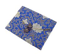 VILLFUL Pochette Rectangulaire en Brocart Bleu Roi, Paquet Biblique Multifonction Fermeture Éclair, Rangement pour Textes Sacrés et Stylos, Paquet Présent Pratique pour Usage Quotidien
