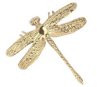 VILLFUL Poignée de Porte D’Armoire de Libellule, Bouton Décoratif en Métal Doré, Fixation Monotrou, Usage Intérieur, pour Tiroirs et Commodes, Style Mobilier Rustique