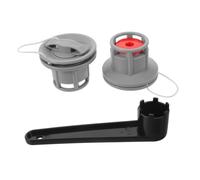 VILLFUL Pontoon Gas Valve Cap Dinghy Replacement air Valve PVC 8 Holes 1set Broad Compatibility Leakproof for Pontoon Dinghy Maintenance Lakeside with 8-Groove Spanner