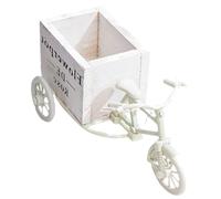VILLFUL Porte-Fleurs de Vélo Blanc, Jardinière de Bureau Multifonction 1 Pièce, Support à Fleurs Décoratif pour Centre de Table de Mariage et Décoration de Fête