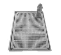 VILLFUL Porte-Tapis Apprentissage pour Chien avec Colonne Guide Anti-éclaboussures Bac à Litière Intérieur Compact Toilette Portable pour Chiots et Petits Espaces