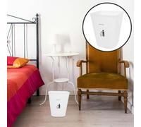 VILLFUL Poubelle Domestique Transparente avec Anneau Presse-sacs Corbeille Compacte pour Cuisine Bureau et Chambre Gestion Pratique des Déchets sans Odeur