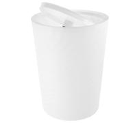 VILLFUL Poubelle Pivotante à Bascule avec Couvercle, Grosse Capacité 12l, Plastique Blanc, Corbeille à Déchets Cuisine, Salle de Bain, Bureau et Salon, Poubelle Compacte et Pratique