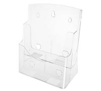 VILLFUL Présentoir de Brochures Transparent à Deux Niveaux Support de Flyers et Magazines pour Bureau Affichage Élégant et Facile sans Outil Organise Documents pour Hôtels et Salons