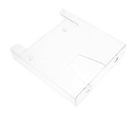 VILLFUL Présentoir Mural en Acrylique Transparent pour Brochures et Dépliants, Porte-brochures de Bureau Compact, Étagère Murale Argentée pour Documents, Menus et Prospectus, Rack