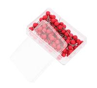 VILLFUL Punaises en Acier Inoxydable 200 Pièces Esthétiques pour Tableau en Liège Carte Tableau Multifonction Poignée Ergonomique Rouge