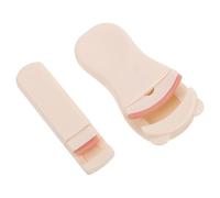 VILLFUL Recourbe-cils Plastique Portable Kit 2 Pièces Grand Angle avec Coussinets de Rechange Blanc Crème Outil Voyage pour Femmes et Filles