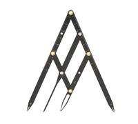 VILLFUL Règle Coulisse Sourcils Acier Inoxydable Réglable Outil de Positionnement à Trois Points Pratique et Léger pour Maquillage des Sourcils