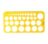 VILLFUL Règle Gabarit Transparent pour Dessin Architecturale Outil de Mesure Précis pour Cercle Modèle et Adapté Bureau École