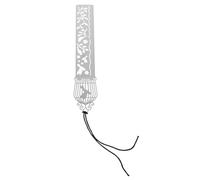 VILLFUL Règle Métallique Créative à Dessin Pochoir Ajouré Motif Cage D’Oiseau Outil Multifonction Précis pour Étudiants et Artistes Marque-Page en Métal Solide Papeterie Scolaire