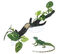 VILLFUL Reptile Branches for Climbing Resin Decor Realistic Reptile Plants Accessory Easy to Install Natural Texture Branch for Terrarium Habitat