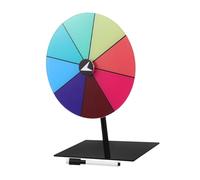 VILLFUL Roue de Fortune Acrylique avec Support Roulette Tabletop pour Anniversaires Mariages et Jeux de Carnaval Facile à Utiliser et