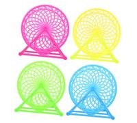 VILLFUL Roue Dexercice pour Hamsters 4 Pièces Jouets De Course en Plastique Morsure Silencieuse Facile À Nettoyer
