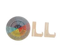 VILLFUL Roue Émotionnelle Bois Double Face avec Support Décoration Fonctionnelle pour École Accessoire Bois pour Santé Mentale