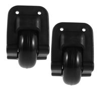 VILLFUL Roues de Rechange Silencieuses pour Valise, Rotation Fluide, Noir | Roulements à Billes Silencieux, Pivotement 360 Degrés, Verrouillage Directionnel, Installation Rapide, Paire