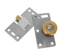 VILLFUL Roulettes Porte Placard Coulissante Inox Brossé Poulies Silencieuses pour Portes Coulissantes Armoires et Meubles Roues Robustes Compatibles pour Placards et Dressings