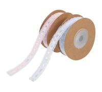 VILLFUL Ruban De Dentelle 15mm 5m Polyester Bleu Et Rose, Bordure En Dentelle Pour Loisirs Créatifs, Décoration Vêtements, Fournitures De Bricolage, Habillement, Couture