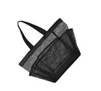 VILLFUL Sac Filet de Plage Multi Poches Nylon Capacité et Suspendable Organiseur de Voyage et Salle de Bain Noir