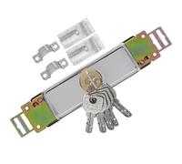 VILLFUL Serrure Verticale pour Porte à Enroulement Verrou en Métal Trempé Résistant aux Chocs avec 6 Clés Fixation Renforcée pour Portes de Garage à Enroulement