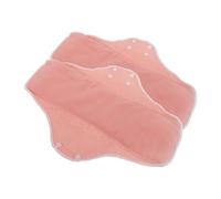 VILLFUL Serviettes Hygiéniques Lavables Xl 25x33 Cm 2 Pcs Protection Menstruelle Anti-fuites pour Règles Abondantes Post-partum Coussin Maternité Réutilisable Corail Rose
