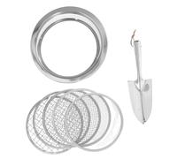 VILLFUL Set de Acier Inoxydable pour Sol avec Fin Outil de Jardinage pour Tamisage de Compost Séparation des Impuretés et Amélioration Qualité du Sol Usage Extérieur et Domestique