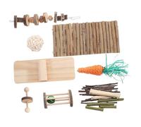 VILLFUL Set de Jouets à Mâcher pour Hamster Accessoires Naturels et Sûrs pour Rongeurs Jouets de Divertissement pour Petits Animaux Amélioration du Comportement Mâchouillant et Protection