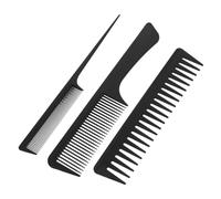 VILLFUL Set de Peignes Antistatiques Coiffeur Peigne Queue Fine Noir Démêlant Frisottis pour Cheveux Lisses et Bouclés