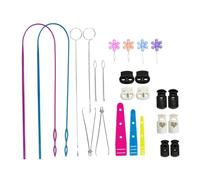 VILLFUL Set Outils de Passage de Cordon Multifonctionnel Plastique Abs et Acier Inoxydable Tire Cordon pour Couture et Réparation de Vêtements et Élastiques