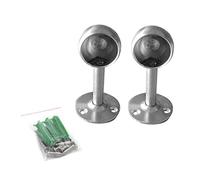 VILLFUL Support de Tringle à Rideau en Acier Inoxydable Lot de 2 Set de Douilles Rondes de 25 MM Robuste et Antirouille pour Dressing et Rangement