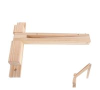 VILLFUL Support Mural Pliable en Bois Couleur Noyer pour Lampe, Support Réglable Suspendre, Bureau et Chambre, Fixation Robuste et Compacte pour Applique Murale Design Vintage