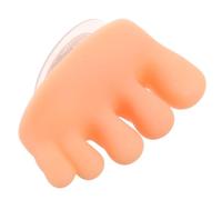 VILLFUL Support Mural Porte-Brosse à Dents pour Garçon et Filles de Pied Marron Clair avec Ventouse, Rangement Mural Compact pour Salle de Bain, Organisateur Multifonction pour Brosses