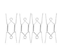 VILLFUL Support mural pour plaque d'immatriculation W en acier inoxydable, lot de 4 crochets, installation rapide pour exposer des plateaux décoratifs à