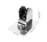 VILLFUL Support Perçage Adhésif Réglable Multi-Angles Base Plastique 1 Pièce Compatible Pommeau Fixation Murale sans Clous pour Salle de Bain Installation sans Trace