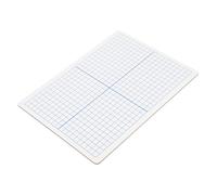 VILLFUL Tableau Effaçable Double Face avec Lignes Quadrillées Ardoise Blanche Portable pour Géométrie Planification et Messages École