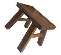 VILLFUL Tabouret en Bois de Pin Vintage, Petit Banc Multifonction 23 Cm Hauteur, Surface 14x24 Cm, Tabouret Polyvalent pour Garçon et Filles et Adultes, pour Se Chausser, Danser