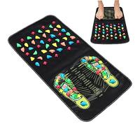 VILLFUL Tapis de Massage Pierre pour Réflexologie Plantaire Outil de Massage Corporel Compact pour Usage à Stimulation Shiatsu et Relaxation